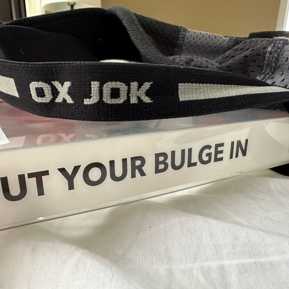 OX JOK (Geared for Play) Airmesh Upthrust Slider-Strap Jock (Tar Black) - Picture 3 of 3